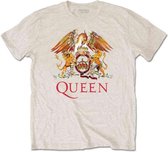 Queen Heren Tshirt -S- Classic Crest Creme