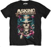 Asking Alexandria Heren Tshirt -2XL- Hat Skull Zwart