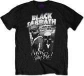 Black Sabbath Heren Tshirt -XL- Never Say Die Zwart