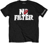 The Rolling Stones Heren Tshirt -S- No Filter Header Logo Zwart