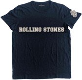 The Rolling Stones - Logo & Tongue Heren T-shirt - L - Blauw