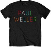 Paul Weller - Multicolour Logo Heren T-shirt - XL - Zwart