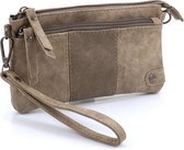 Handige portemonnee – tasje licht bruin met voorvak