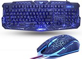 Game Toetsenbord - Gaming Toetsenbord (Lightning Keyboard) – Keyboard Qwerty met LED Verlichting MultiColour – Bedraad USB - 2400 DPI