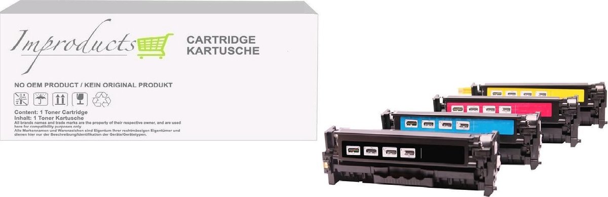 Improducts® toner cartridge - Alternatief Hp CF530A CF531A CF532A CF533A Set 205A