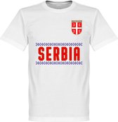 Servië Team T-Shirt - Wit - XXL