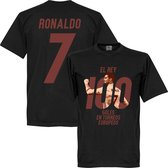 Ronaldo 100 Goals El Rey T-Shirt - Zwart - XL