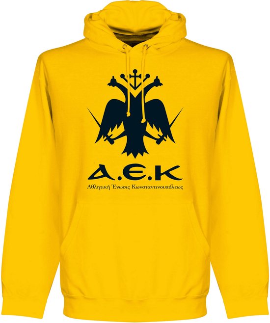 AEK Athens Embleem Hooded Sweater - Geel