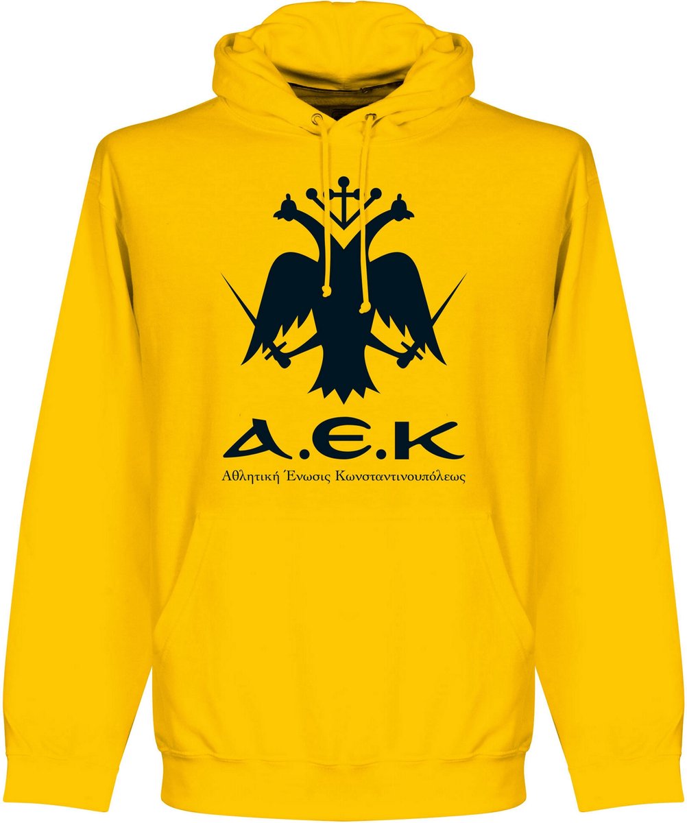 1002x1200.jpg AEK Athens Embleem Hooded Sweater - Geel - L - Afbeelding 1