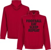 Football Eat Sleep Repeat Hooded Sweater - M