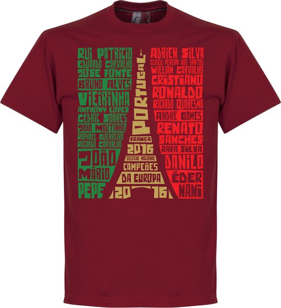 Portugal EURO 2016 Selectie T-Shirt - L