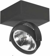 Artdelight - Plafondlamp Dutchess 1L Square - Zwart - LED 15W 2200K-3000K - IP20 - Dim To Warm > spots zwart | spotjes zwart | spotjes plafondlamp zwart | spots verlichting zwart led | opbouw