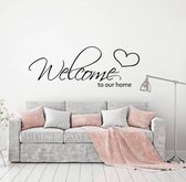 Muursticker Welcome To Our Home - Groen - 120 x 44 cm