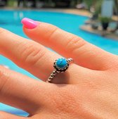 Zilveren ring turquoise