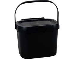 Keuken Caddy 4,5 liter - Afvalbakje - Keuken afvalbakje - Zwart