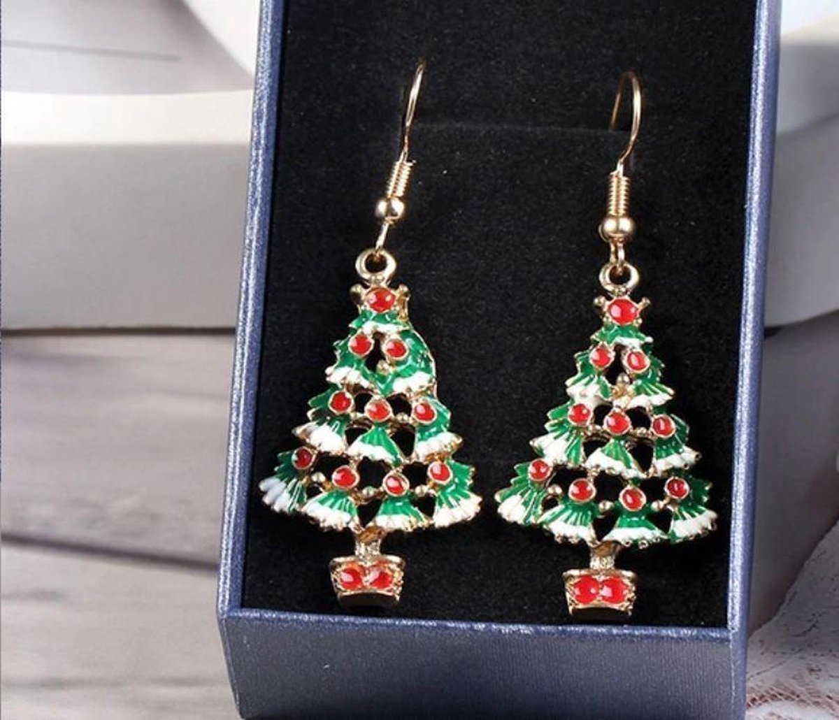 9 paar kerstoorbellen oorstekers sieraden oorstekers set kerstoorbellen met kerstman, hert, bel en kerstboom voor dames en meisjes