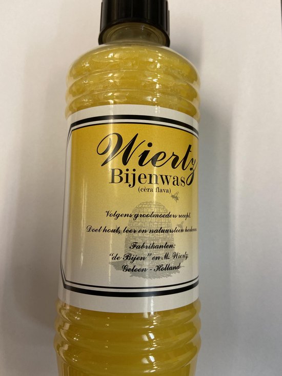 Wiertz Bijenwas Naturel/Geel Fles 500ml 2 verpakkingen - Wiertz