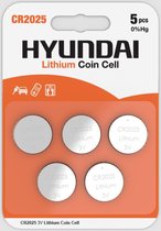 Hyundai - CR2025 Knoopcel Batterij - Lithium - 5 stuks