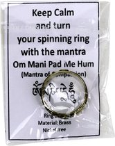 Spinning Ring Om Mani Pad Me Hum maat 9 - M