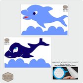 Dolfijntjes muursticker