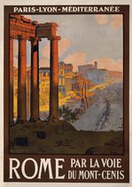 Vintage Poster Rome - Parijs - Lyon - A3 - 42x30 - Mediterraans - (Vintage/Retro)