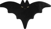 Halloween - Thema feest papieren servetten vleermuis zwart 20x stuks 16 x 9 cm - Halloween tafeldecoratie/wegwerp servies