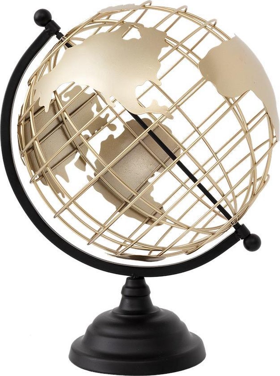 Design wereldbol op voet - wereldbol - gouden wereld bol - luxe decoratie  globe | bol.com