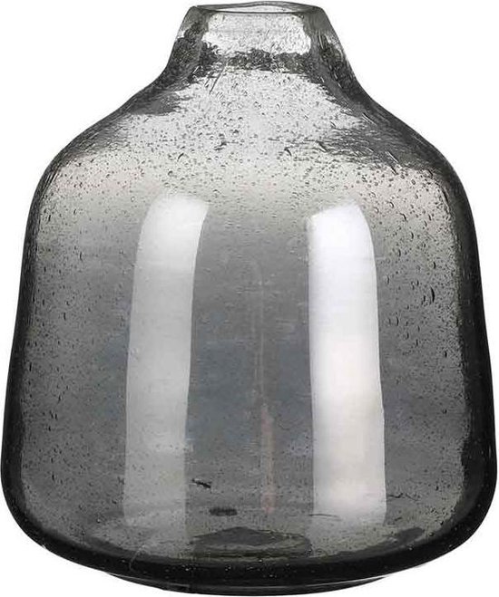 Casa Vivante italia vaas glas grijs maat in cm: 24 x 22 - GRIJS | bol.com