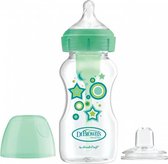 Bol.com Dr. Brown's Options+ Anti-colic | Bottle to Sippy starterkit 270 ml brede halsfles groen aanbieding