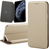 Hoesje geschikt voor iPhone 11 pro max - book case cover leer wallet goud