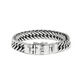 SILK Jewellery - Zilveren Armband - Double linked - 108.21 - Maat 21,0