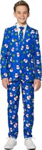 Suitmeister Christmas Blue Snowman - Jongens Kostuum - Blauw - Kerst - Maat L