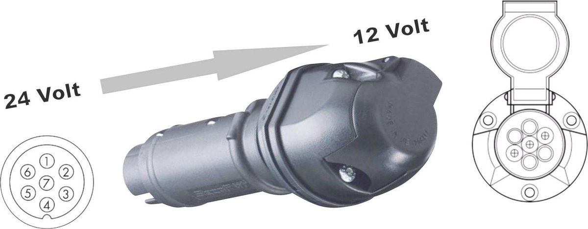 SecoRüt Spanningsreductie-adapter 24 naar 12 V 60195 | bol.com
