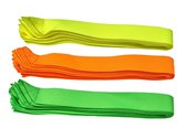 Partijlinten | Partijlint | Partijlintjes set van 50 stuks | Nieuwe kleuren | Neon Geel, Groen, Oranje , Fel Blauw en Roze