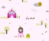 PRINSES EN DE KIKKER BEHANG | Kinderkamer - roze meerkleurig - A.S. Création Little Stars