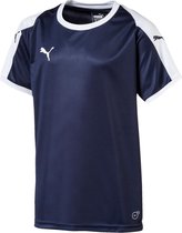 Puma Liga  Sportshirt - Maat 140  - Unisex - donker blauw/wit