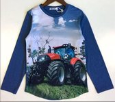 Longsleeve Shirt Tractor rood (Massey Ferguson) maat 134/140