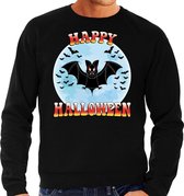 Happy Halloween vleermuis verkleed sweater zwart voor heren XL