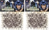 Halloween - 100x Decoratie spinnetjes 5 cm - Halloween/horror decoratie/versiering