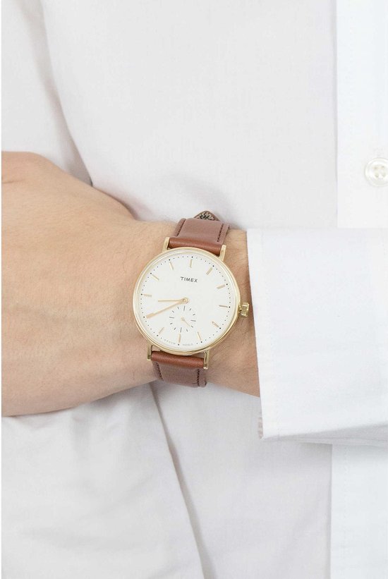 Montre TIMEX TW2R37900 Cuir doré 41 mm