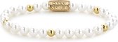 Rebel&Rose armband - Pearl Gem - 6mm - yellow gold plated