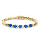 Rebel&Rose armband - Yellow Gold meets Brightening Blue - 6mm
