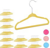 Relaxdays 100 x kledinghangers kind - babykledinghanger - kunststof – kledinghanger geel