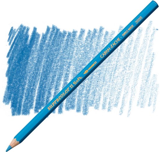 Blauw jeans aquarel potlood, met blauwe streken.