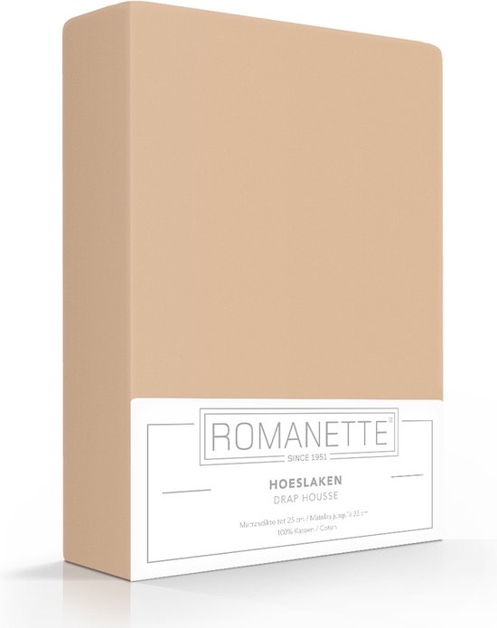 Luxe Verkoelend Hoeslaken - Camel - 160x220 cm - Katoen - Romanette