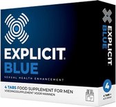 Explicit Blue - Erectie Pillen - 4 stuks - Libido verhogende Voedingssupplementen