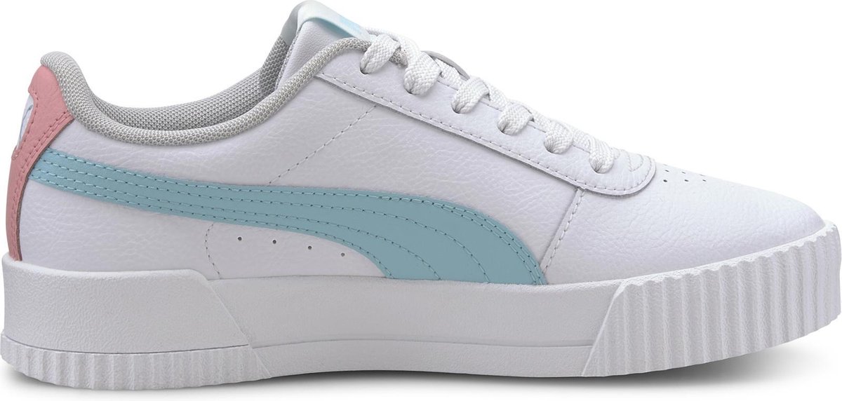 PUMA Carina L Jr Meisjes Sneakers - Puma White-Gulf Stream - Maat 38 |  bol.com
