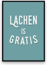 Poster: Lachen is gratis - A4