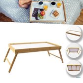 Relaxwonen - bedtafel bamboe met laagje kunststof - bedtafeltje tafeltje - dienblad