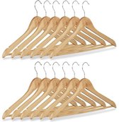 Relaxwonen - kledinghangers - kledinghangerset - hout - 12 stuks